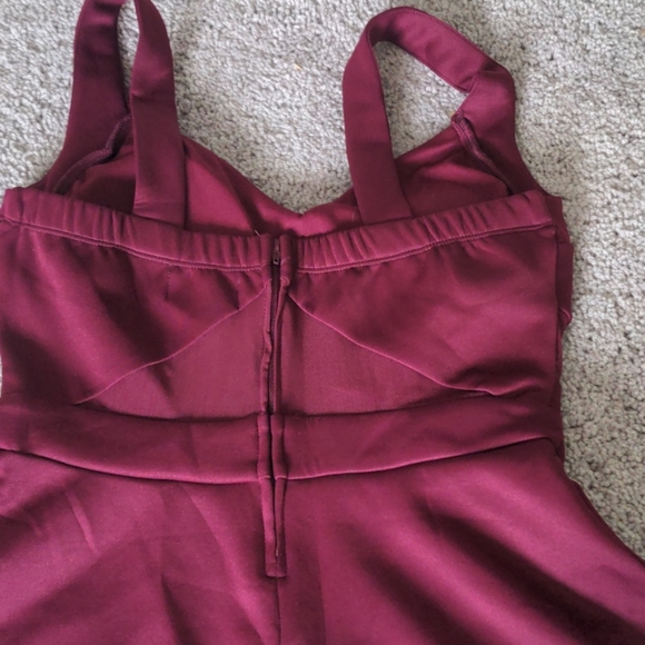 Emerald Sundae Maroon Skater Dress - Picture 3 of 4